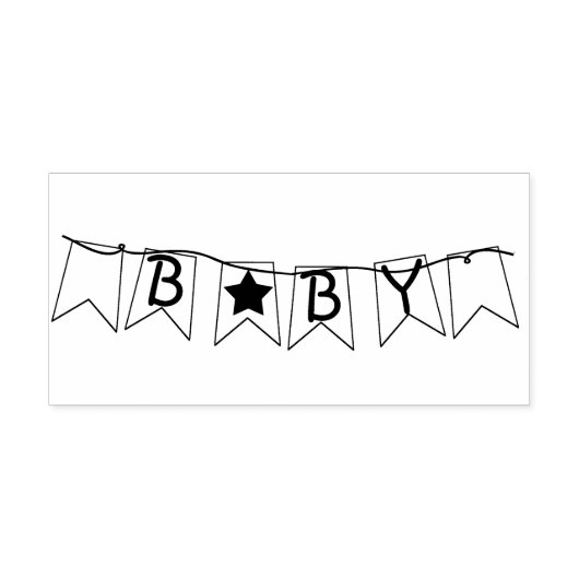 Baby Banner Art Stamp Rubberstempel (Afrduk)