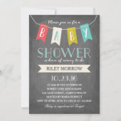Baby-banner | uitnodiging tot baby shower (Voorkant)