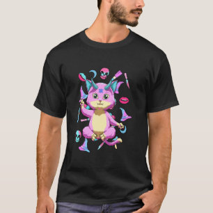 Baby Baphomet Cat Pastel Gothic en Nu Gothic T-shirt
