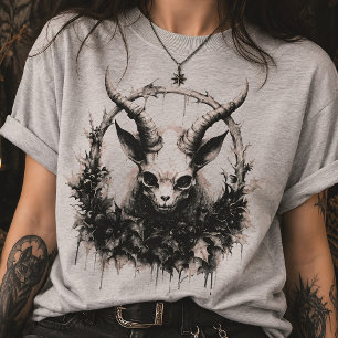 Baby Baphomet Occulte Gotische Donkere Botanische T-shirt