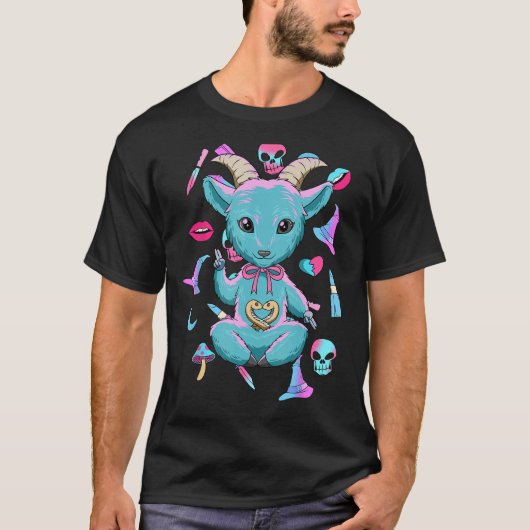 Baby Baphomet - Pastel Gothic Nu Gothic T-shirt (Voorkant)