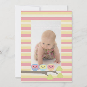Baby Baptism Christening Pink Dolphin Foto uitnodi Kaart