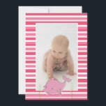 Baby Baptism Christening Pink Dolphin Foto uitnodi Kaart<br><div class="desc">**Elke platte kaart wordt geleverd met een overeenkomende envelop in de kosten** Verander de stijl en het gevoel van het papier in alles wat u wilt (om op het bovenstaande tabblad uitnodigingsopties te drukken). Dit is een volledig origineel vectorontwerp dat ik heb gemaakt. Om de foto te veranderen klik enkel...</div>