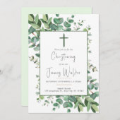 Baby Baptism Christening Uitnodiging (Voorkant / Achterkant)