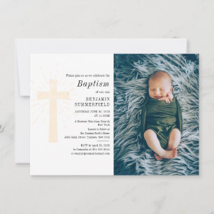 Baby Baptism Custom Photo Religieuze Ceremonie Kaart