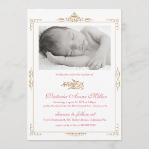 Baby Baptism Invitation Kaart