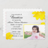 Baby Baptism Invitation Kaart (Voorkant / Achterkant)