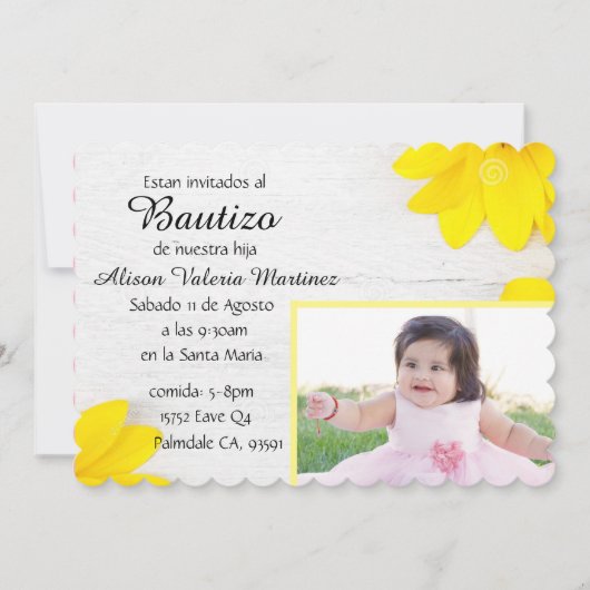 Baby Baptism Invitation Kaart (Voorkant)