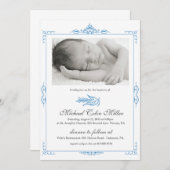 Baby Baptism Invitation Kaart (Voorkant / Achterkant)
