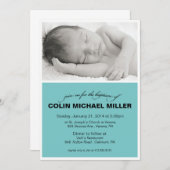 Baby Baptism Invitation Kaart (Voorkant / Achterkant)