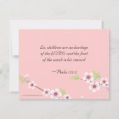 Baby Baptism Invitation Kaart (Achterkant)