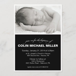 Baby Baptism Invitation Kaart