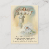 Baby Baptismal gedenken Angel Prayer Heilige Kaart Visitekaartje (Voorkant)