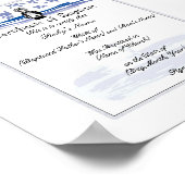 Baby Baptisme Certificate -Boy Poster (Hoek)