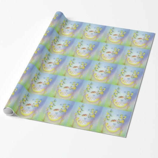 Baby baptisme , christenen cadeaupapier (Uitgerold)