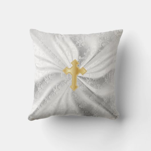 Baby Baptisme op witte vlek Kussen (Achterkant)