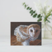 Baby Barn Owl Bird Briefkaart (Staand voorkant)