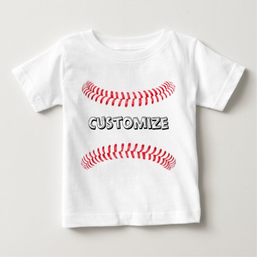 Baby Baseball Custom T-shirt (Voorkant)