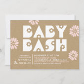 Baby Bash | Baby Shower Invitations Kraft Paper v2 Kaart (Voorkant)