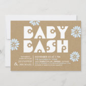 Baby Bash | Baby Shower Invitations Kraft Paper v3 Kaart (Voorkant)