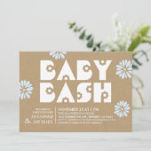 Baby Bash | Baby Shower Invitations Kraft Paper v3 Kaart (Staand voorkant)
