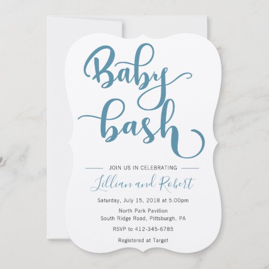 Baby Bash Couples Baby shower Kaart (Voorkant)