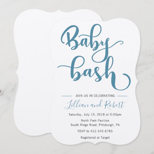 Baby Bash Couples Baby shower Kaart (Voorkant / Achterkant)