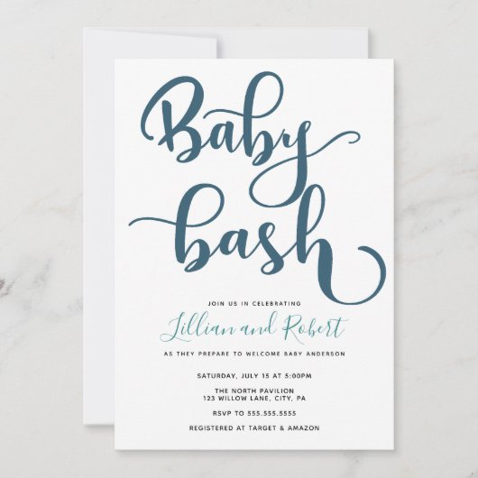 Baby Bash Couples Baby shower Kaart (Voorkant)