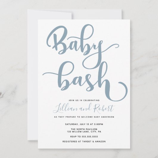 Baby Bash Couples Baby shower Kaart (Voorkant)