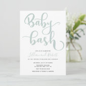 Baby Bash Couples Baby shower Kaart (Staand voorkant)