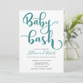Baby Bash Couples Baby shower Kaart (Staand voorkant)