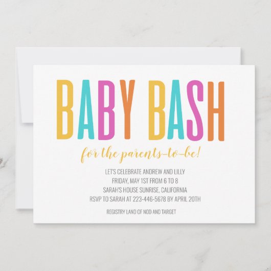 Baby Bash Kaart (Voorkant)