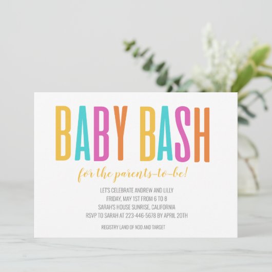 Baby Bash Kaart (Staand voorkant)