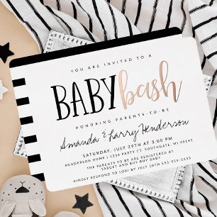 Baby Bash Koppels Baby Shower Folie Uitnodiging