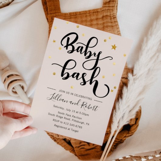 Baby Bash Koppels Baby shower uitnodiging