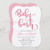 Baby Bash Koppels Baby shower voor Meisje Kaart (Voorkant / Achterkant)