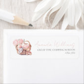Baby Basket Adreslabel Baby shower Etiket (Insitu)