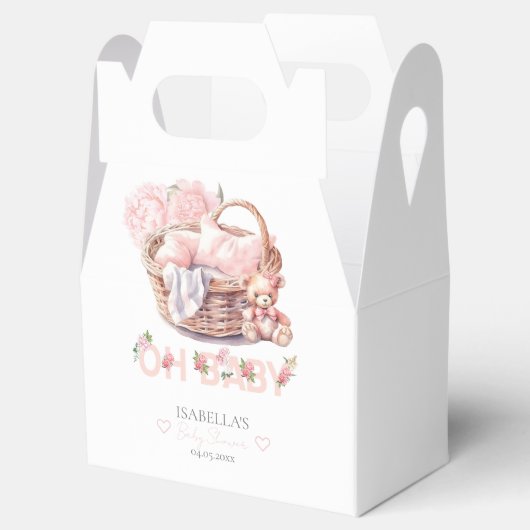 Baby Basket Baby shower Bedankdoosjes (Geopend)