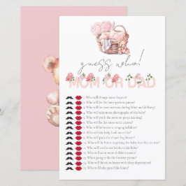 Baby Basket Baby shower Raad wie Spel