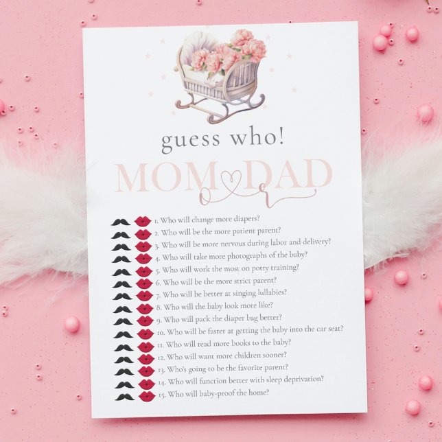 Baby Basket Baby shower Raad wie Spel (Creator heeft geüpload)