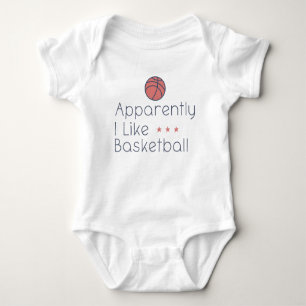 Baby Basketbal   Blijkbaar hou ik van basketbal Romper