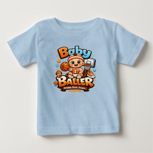 BABY BASKETBAL T-SHIRT VOOR BALLER (Voorkant)