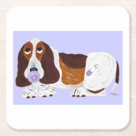 Baby Basset Hond Kartonnen Onderzetters