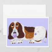 Baby Basset Hound Kaart (Voorkant / Achterkant)