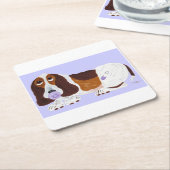 Baby Basset Hound  Kartonnen Onderzetters (Schuin)