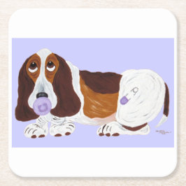 Baby Basset Hound  Kartonnen Onderzetters