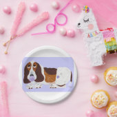 Baby Basset Hound Papieren Bordje (Feest)