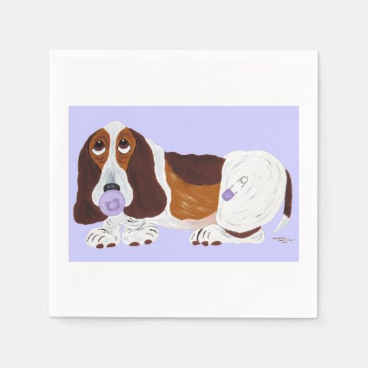 Baby Basset Hound Servet (Voorkant)