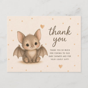 Baby Bat Baby Shower Bedankt Briefkaart