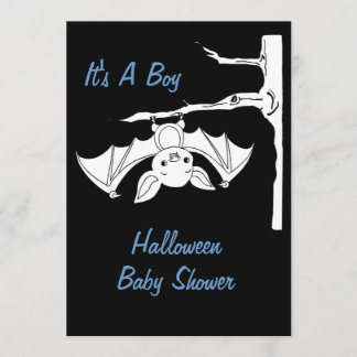 Baby Bat Halloween Baby shower Invitation Cards Kaart